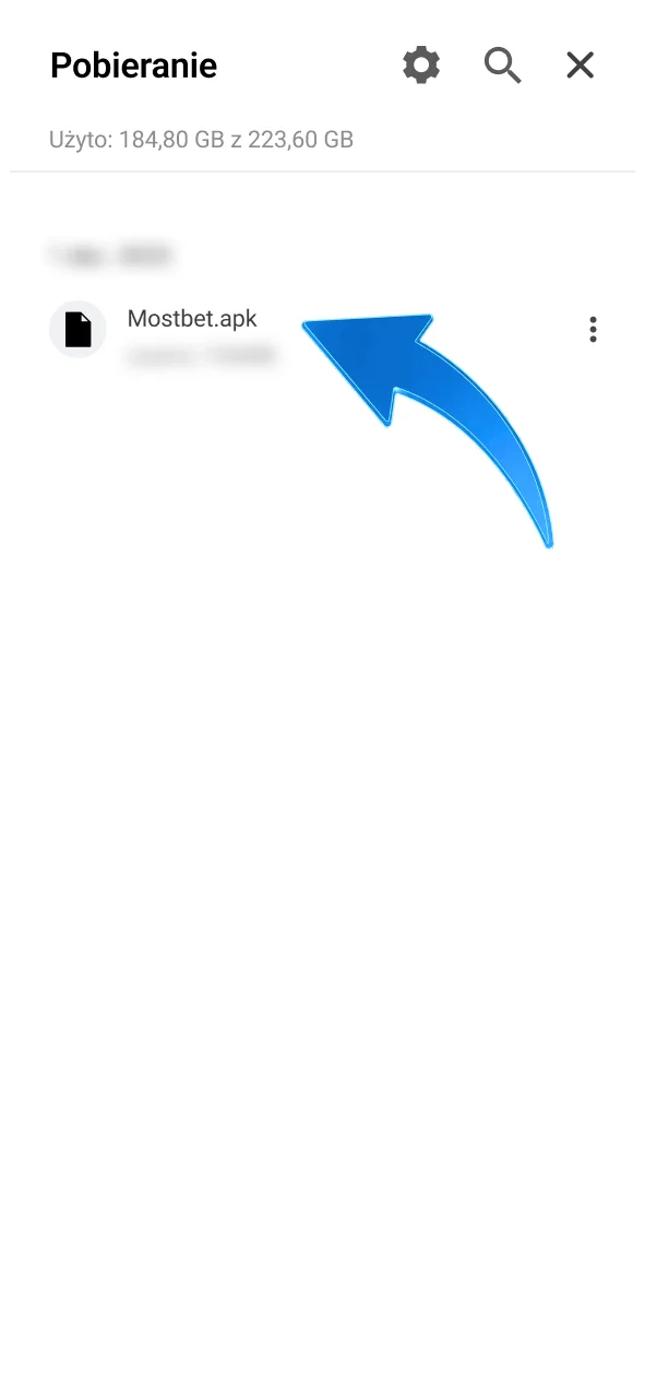 Otwórz pobrany plik Mostbet APK i zainstaluj aplikację.