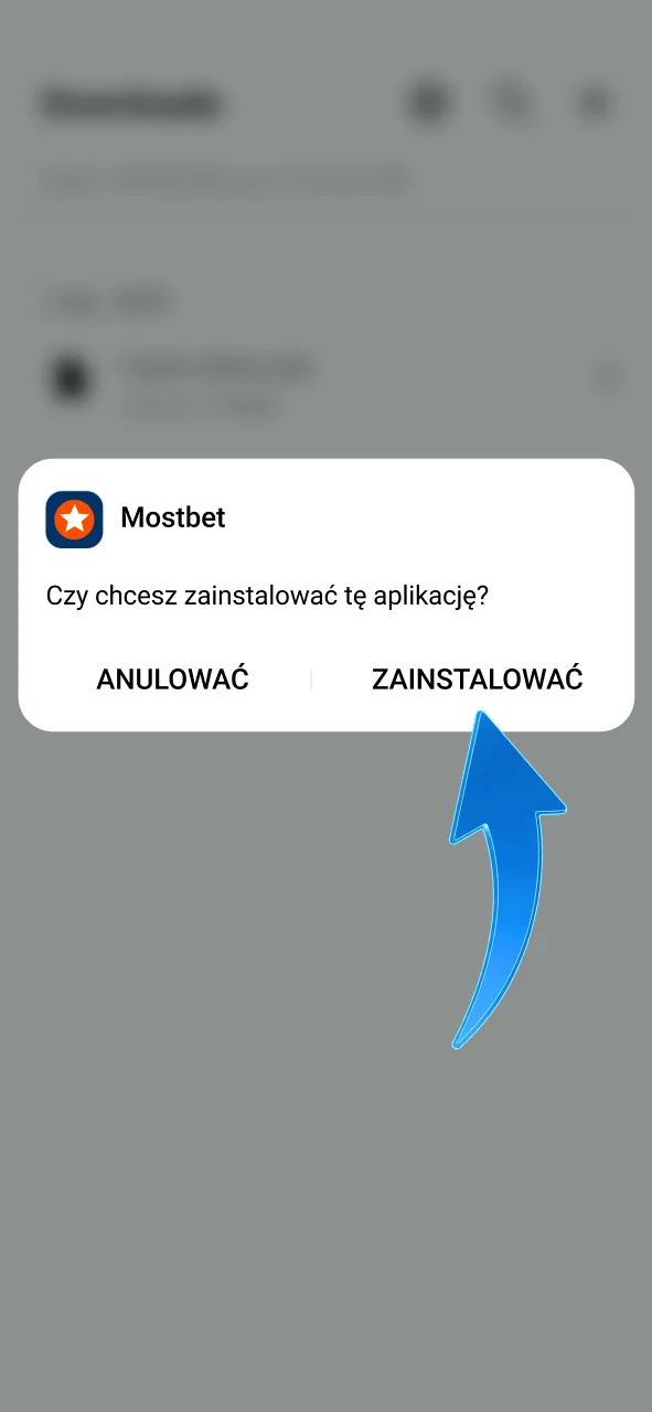 Zainstaluj aplikację Mostbet Polska i rozpocznij grę.