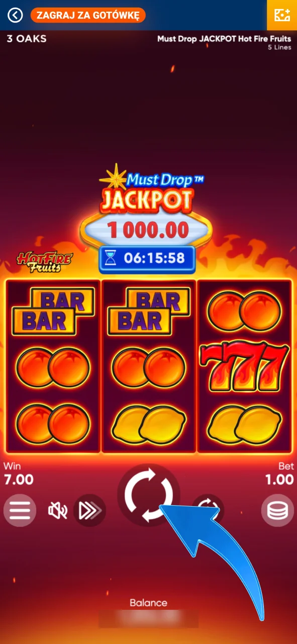 Wpisz stawkę i naciśnij spin w Mostbet kasyno Polska.