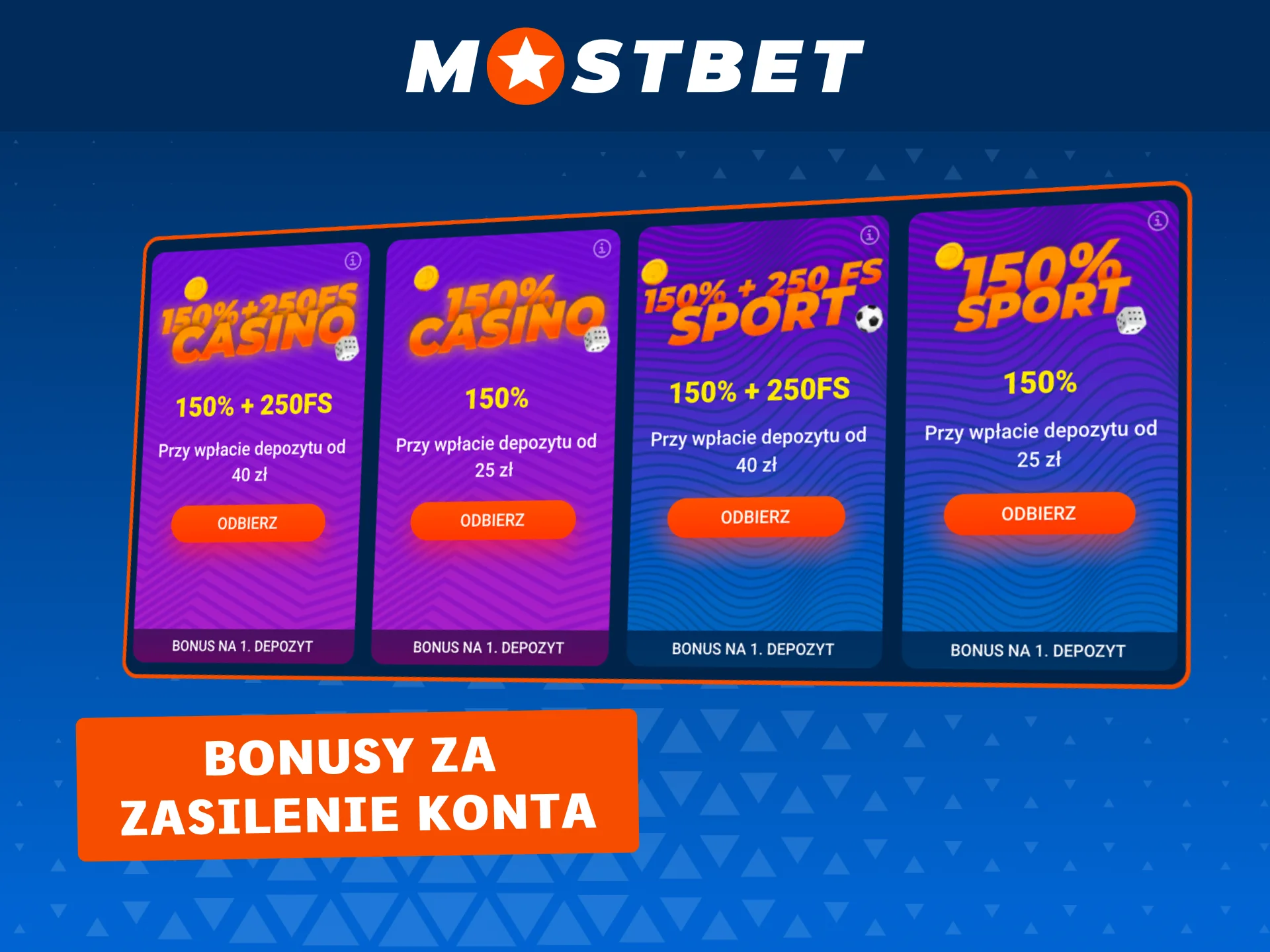 Odbierz bonus powitalny Mostbet po zasileniu konta i zwiększ swoje środki na gry i zakłady.