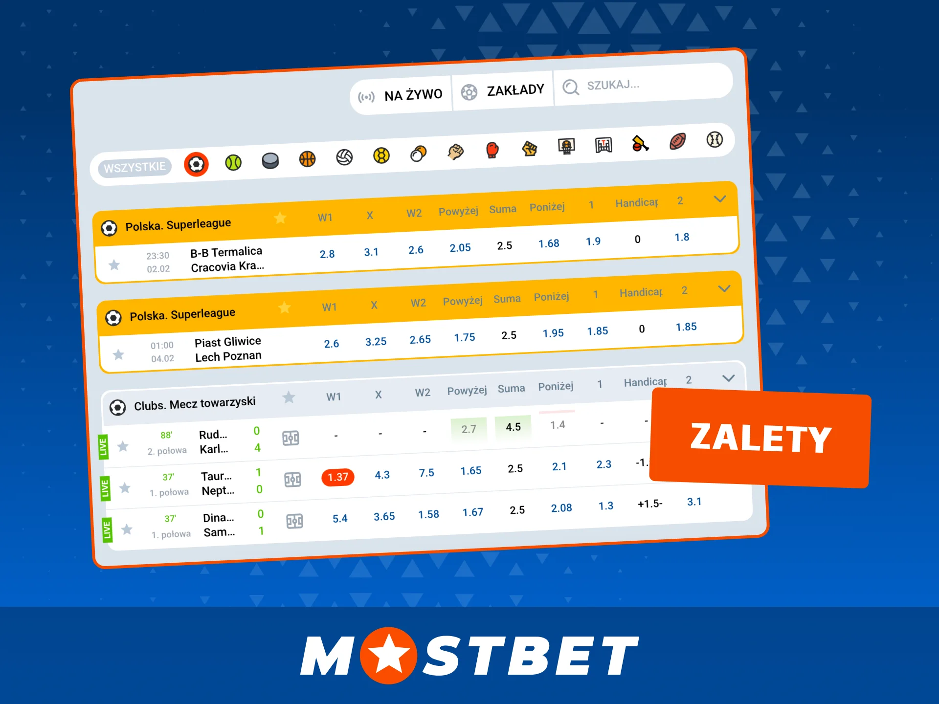 Korzystaj z zalet zakładów piłkarskich w Mostbet i graj w swoim stylu.